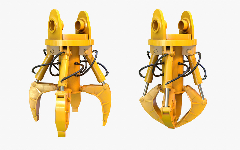 机械臂PBR低多边形3D模型经过建模和动画处理