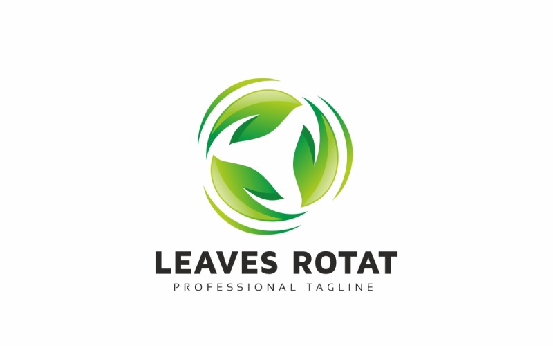 Leaves Rotation Logo Mall