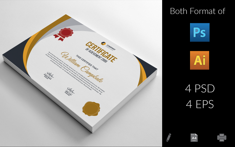 Modello di certificato di paternità