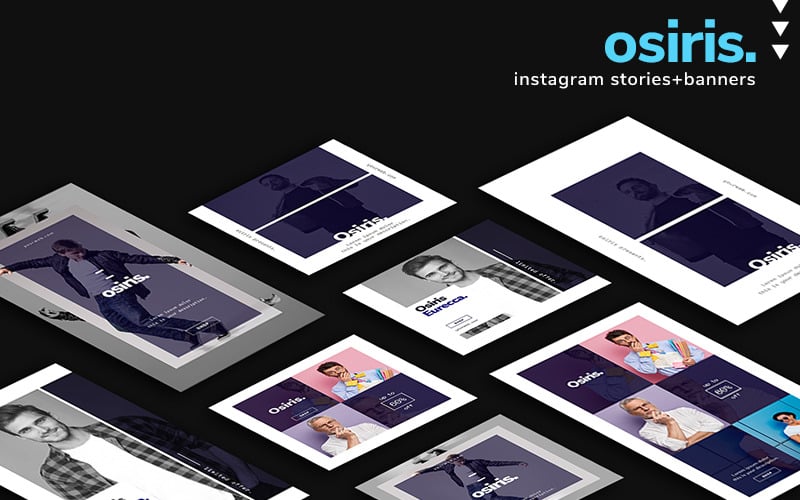 Osiris - šablona nápisu PSD pro sociální média