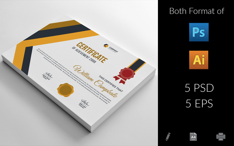 Шаблон сертификата успеваемости студента