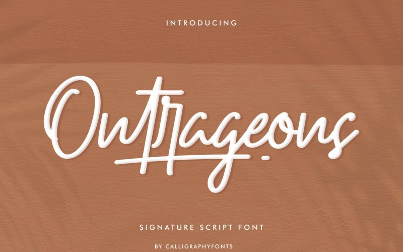 Schandalige handtekening scriptlettertypen