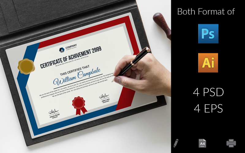 Snygga mallar för certifikatdesign
