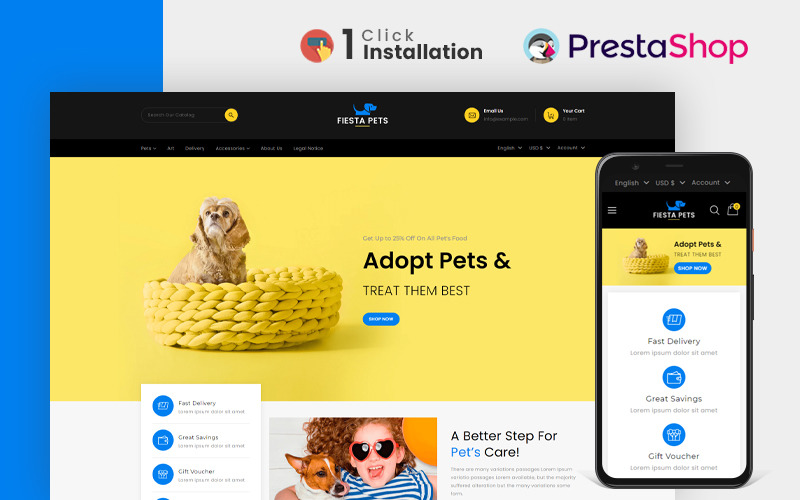 Fiesta Pet Store PrestaShop-Thema