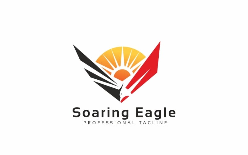 Hochfliegende Adler-Logo-Vorlage
