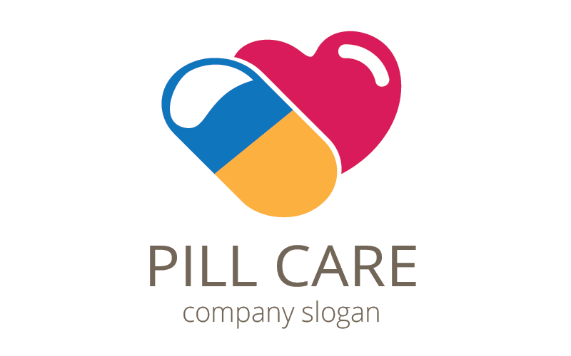 Modelo de logotipo para tratamento de pílulas