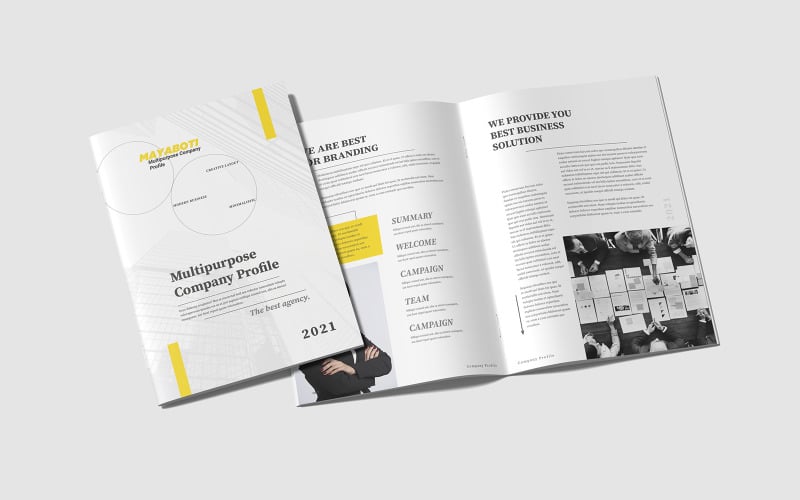 Multipurpose Company Profile Brochure - TemplateMonster