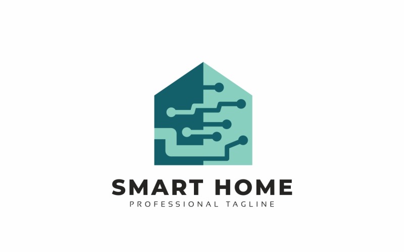 Smart Home Technology Logo Template
