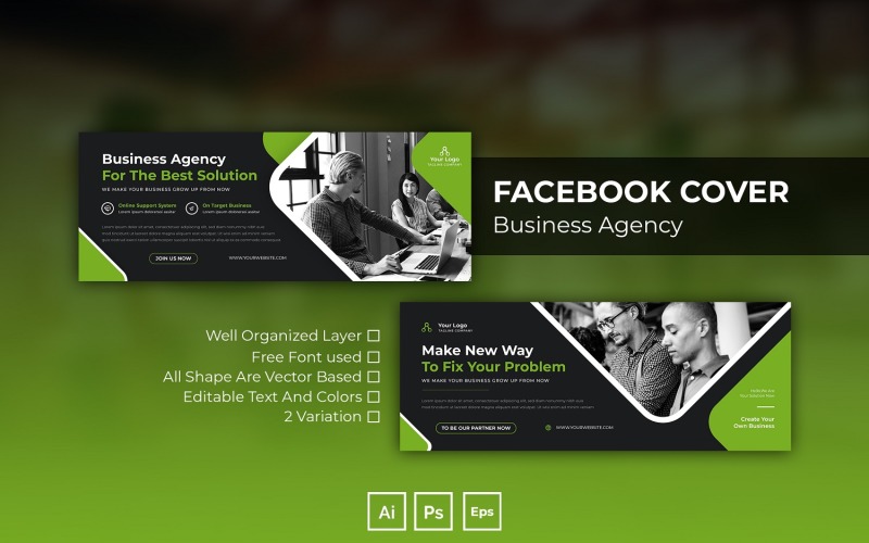 Business Agency Facebook Cover Social Media