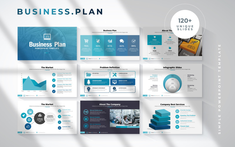Businessplan Infografik PowerPoint