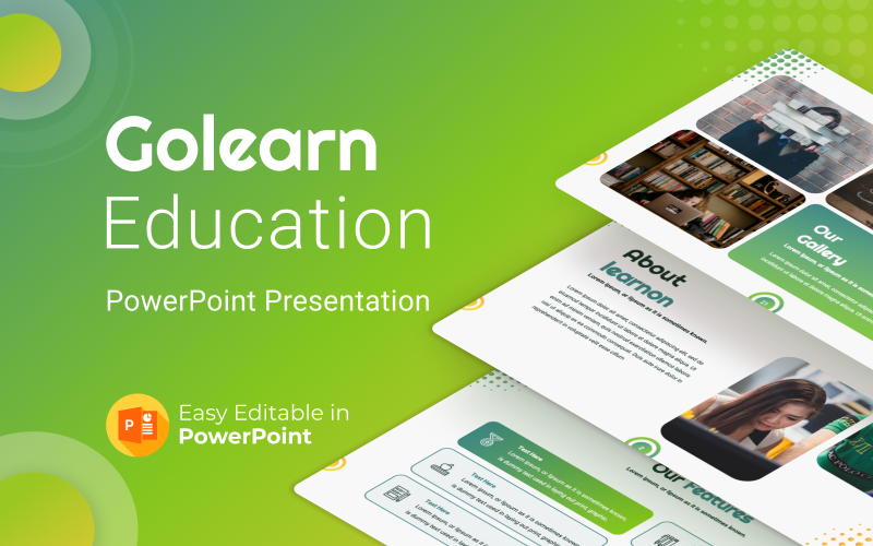 Golearn Education PowerPoint bemutató sablon