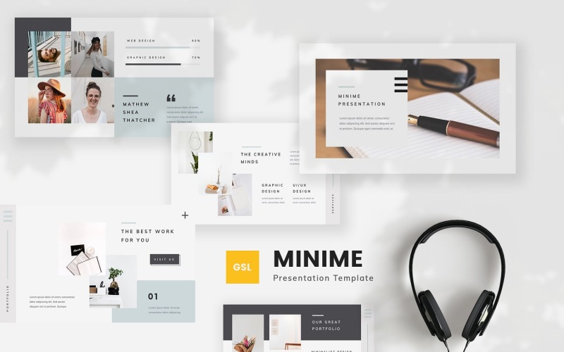 Minime - minimální šablona Prezentací Google