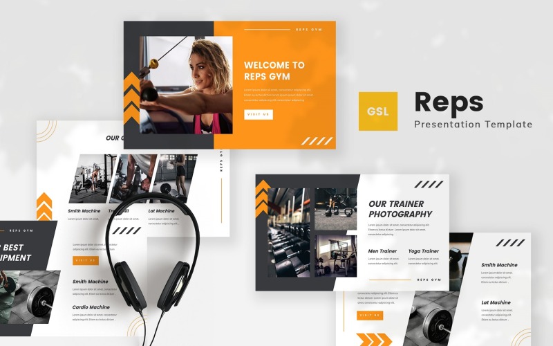 Representantes - Plantilla de diapositivas de Google de gimnasio