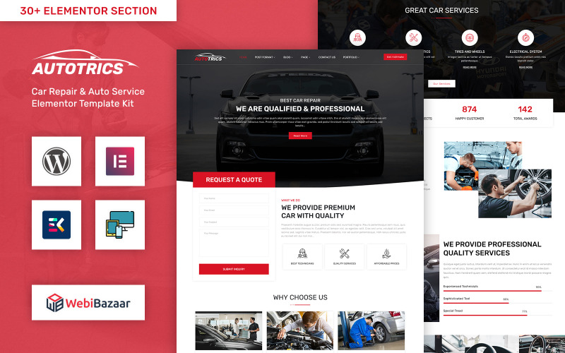 Autotrics - Магазин автомобільних та автомобільних аксесуарів Тема WordPress