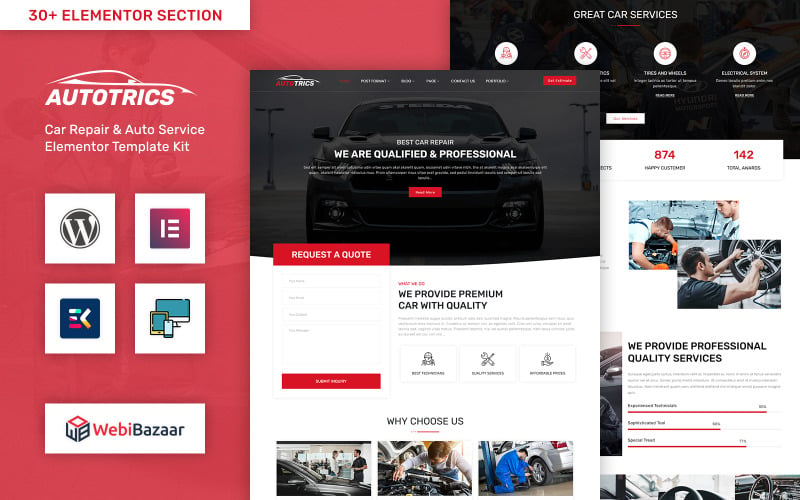 Autotrics - тема WordPress для магазина автомобилей и автомобильных аксессуаров