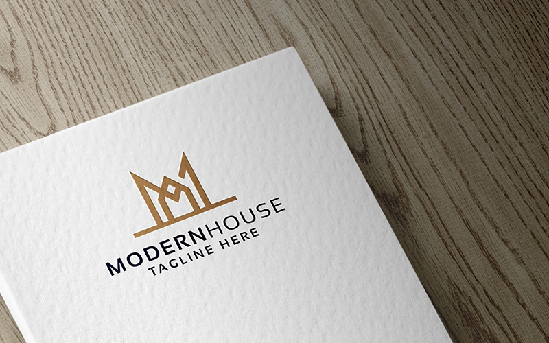 Professionelle moderne Haus-Buchstaben-M-Logo-Vorlage
