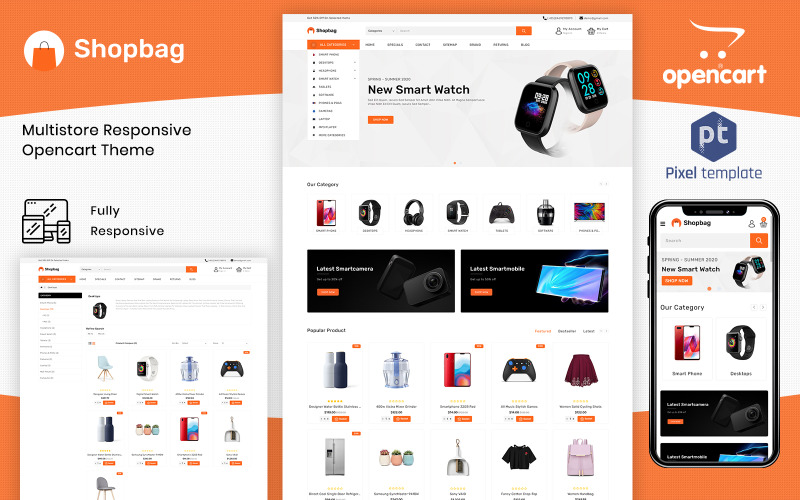 ShopBag - uniwersalny elektroniczny szablon OpenCart
