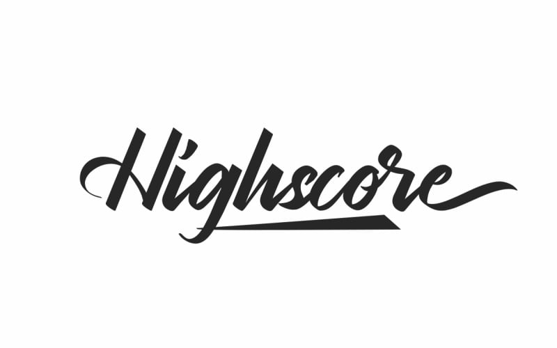 Czcionka skryptu kaligrafii Highscore