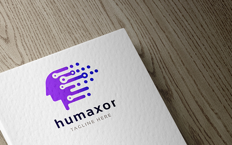 Modello di logo di dati virtuali umani professionali
