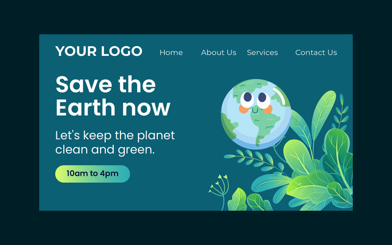 Naturlig modern vektorillustration för global uppvärmning