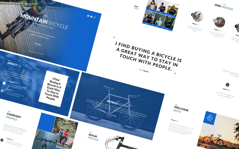 Plantilla de presentación de Powerpoint de bicicleta
