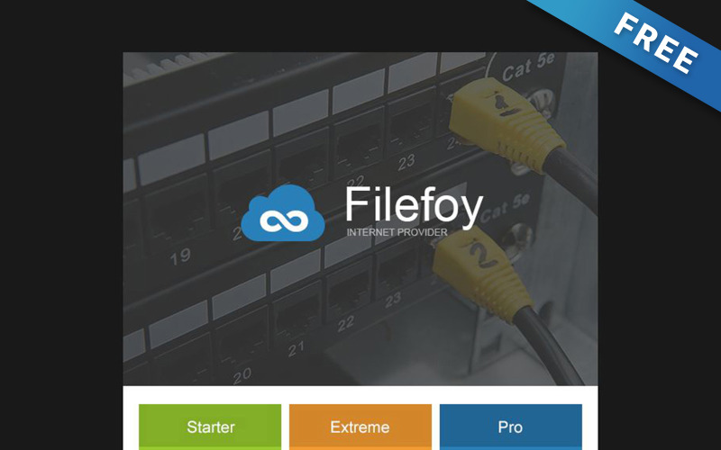 Filefoy - бесплатный шаблон информационного бюллетеня интернет-провайдера