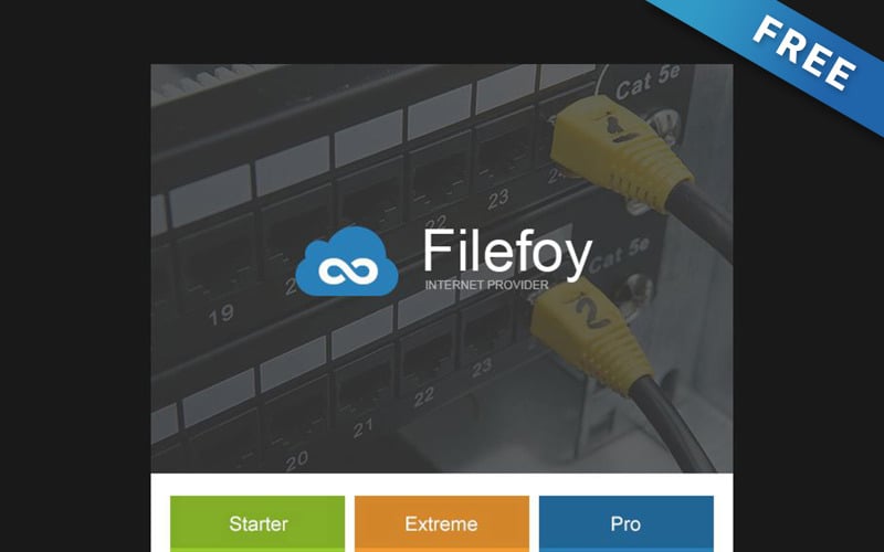 Filefoy - Gratis Internet Provider Nieuwsbrief Template
