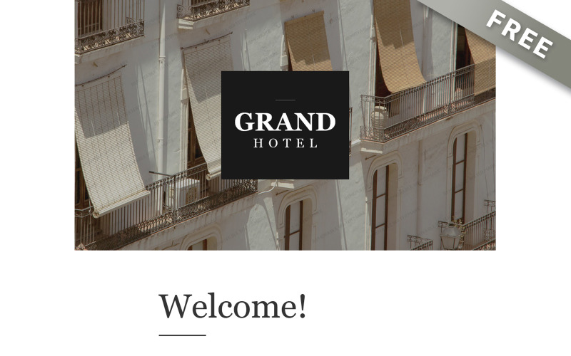 Grand - Modelo de Boletim Informativo de Hotel de Luxo Gratuito