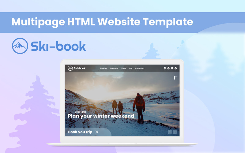Лижна книга - Лижний багатофункціональний шаблон веб-сайту HTML