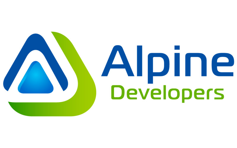 Alpské vývojáři Logo šablona