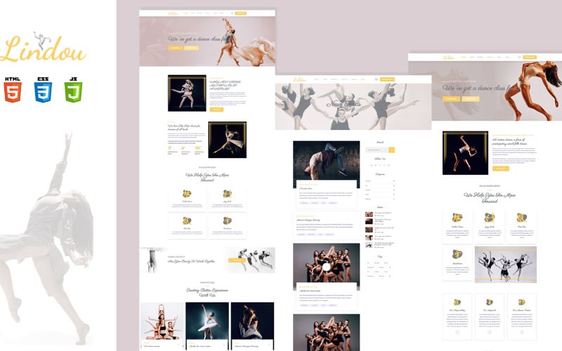Lindou Dancing school Studio HTML5 Template