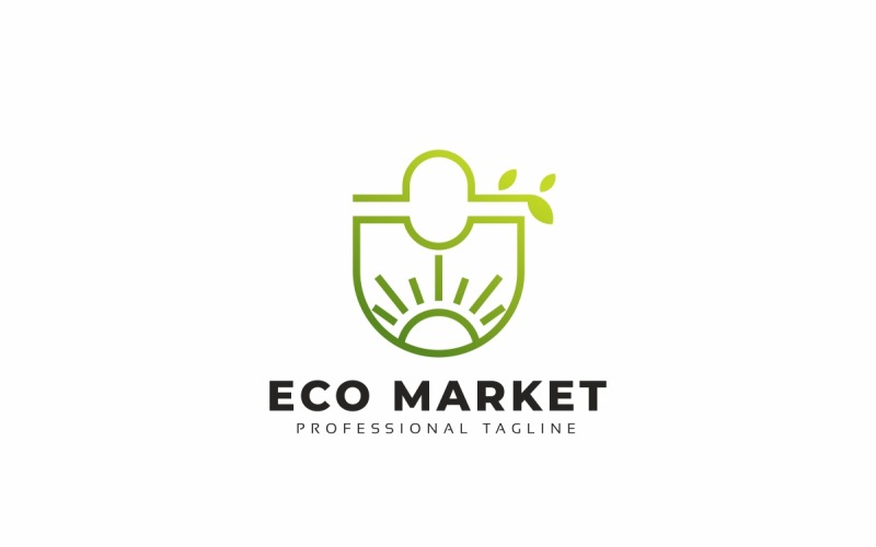 Modèle de logo Eco Market Nature