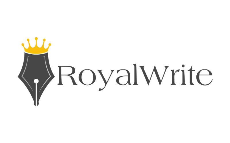 Modèle de logo Royal Write