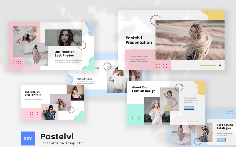Pastelvi - modelo de apresentação de moda em estilo pastel