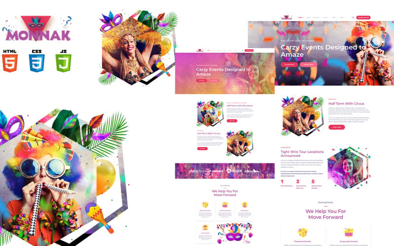 Šablona Monnak Entertainment Events HTML5