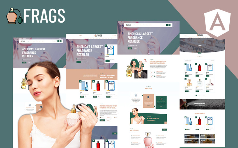 Fragz | Parfum en cosmetica winkel hoekige sjabloon