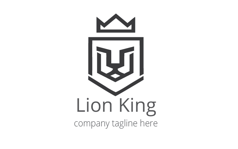 König der Löwen des Königs Logo-Vorlage