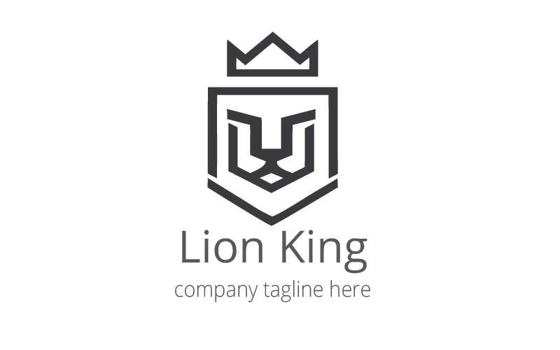 Lion king logo design vector free download