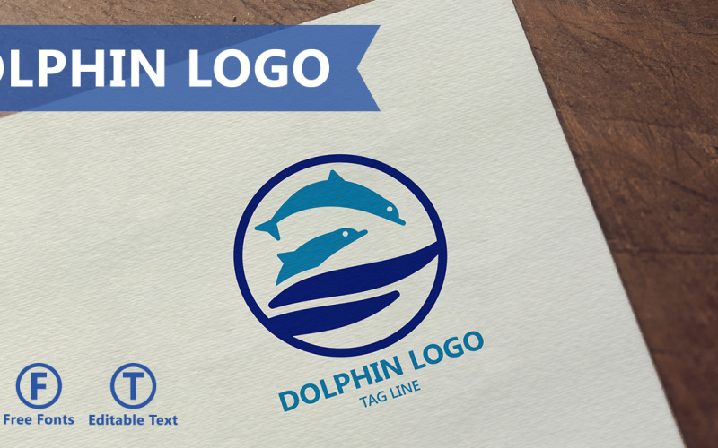 Modelo de logotipo comercial Dolphin