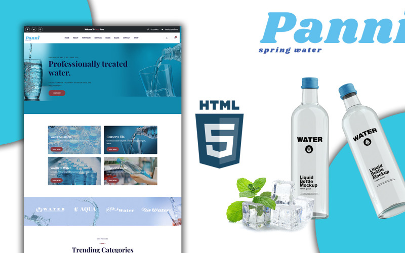 Panni - Modelo HTML de loja de água com gás