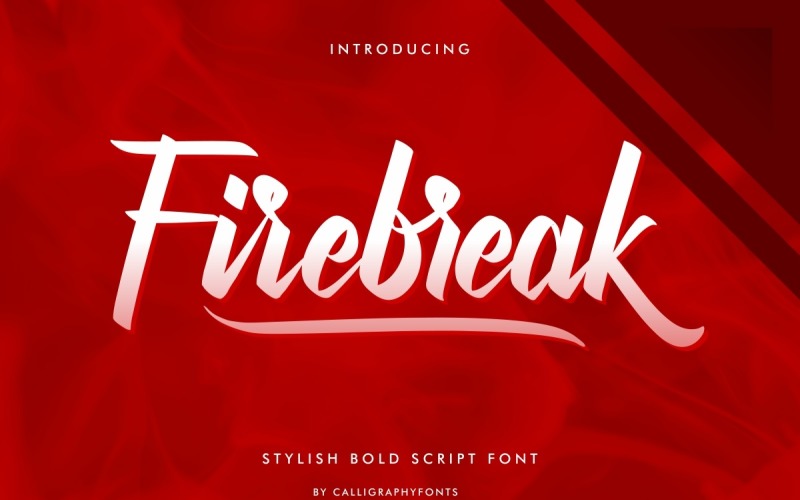 Firebreak kalligrafie Script lettertype