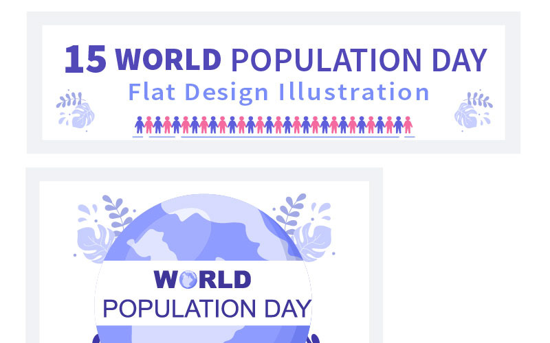 15 Giornata mondiale della popolazione illustrazione