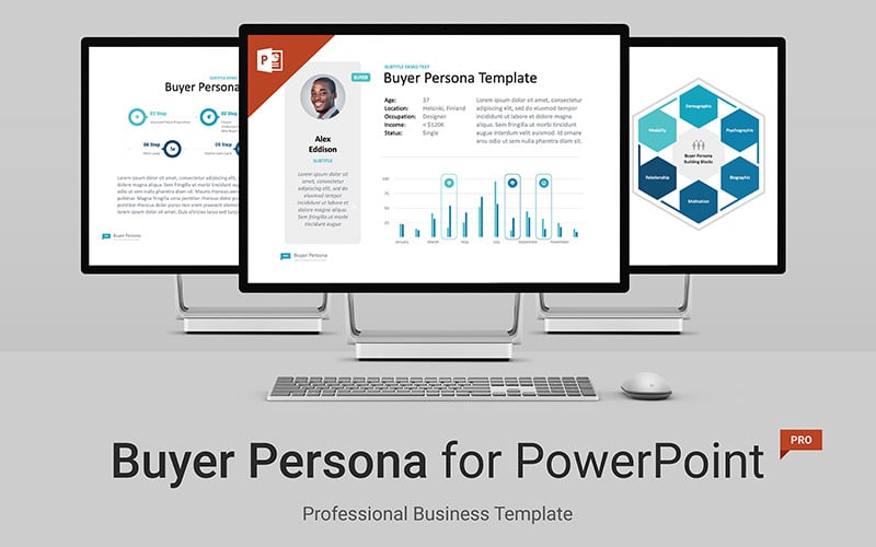 Käufer Persona PowerPoint-Vorlagen für Unternehmen