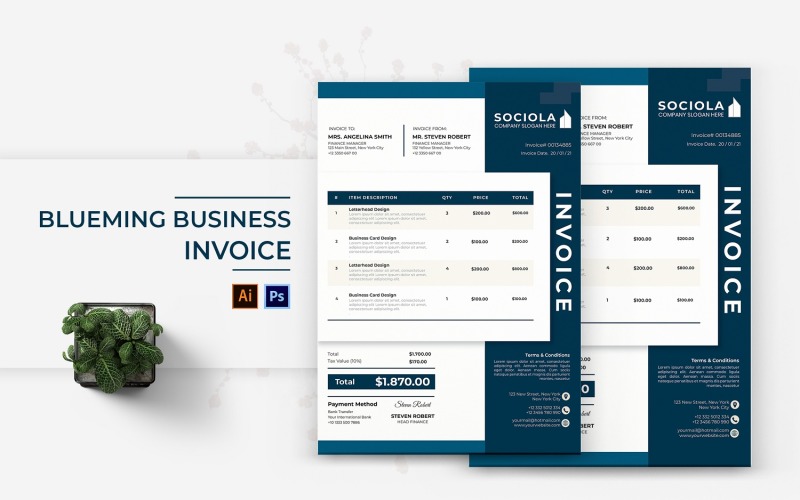 Blueming Business Invoice