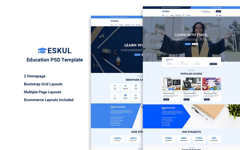 Eskul - Bildungs-PSD-Website