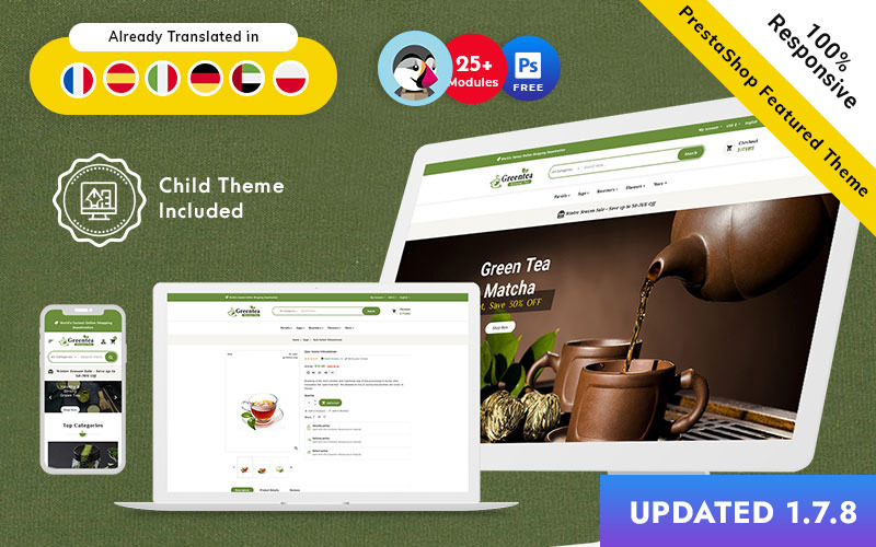 Greentea - Tema responsivo do PrestaShop