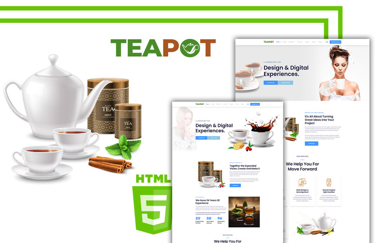 Teapoty - Tea & Herbs HTML Website Template