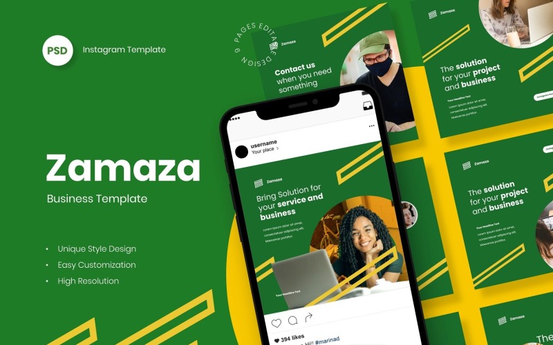 Zamaza Business Instagram Post Template
