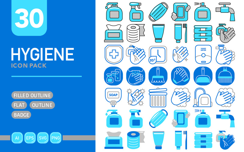 Igiene - Pacchetto di icone vettoriali