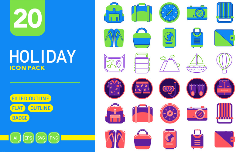 Праздник - Векторный Icon Pack